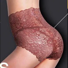 Сексуальное Кружевное Нижнее белье Женские Трусики с высокой талией кружевные трусики нижнее белье бесшовные трусы пижамы Элегантные трусы плюс размер XXXL