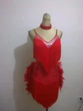 New style Latin dance costume sexy senior Feather latin dance competition dress child and women latin dance dresses free to make