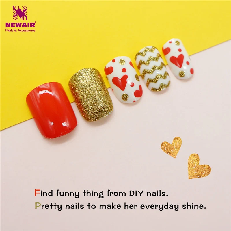 blingbling kinder falsche nagelspitzen herz muster pre kleber volle abdeckung drcken auf kinder geflschte ngel - Nails Muster blingbling kinder falsche nagelspitzen herz muster pre kleber volle abdeckung drcken auf kinder geflschte ngel - Nails Muster
