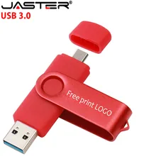 JASTER(более 5 шт. бесплатный логотип) USB 3,0 OTG Usb флеш-накопитель 4 ГБ 8 ГБ 16 ГБ 32 ГБ 64 ГБ флеш-накопитель для Android Mobile Micro