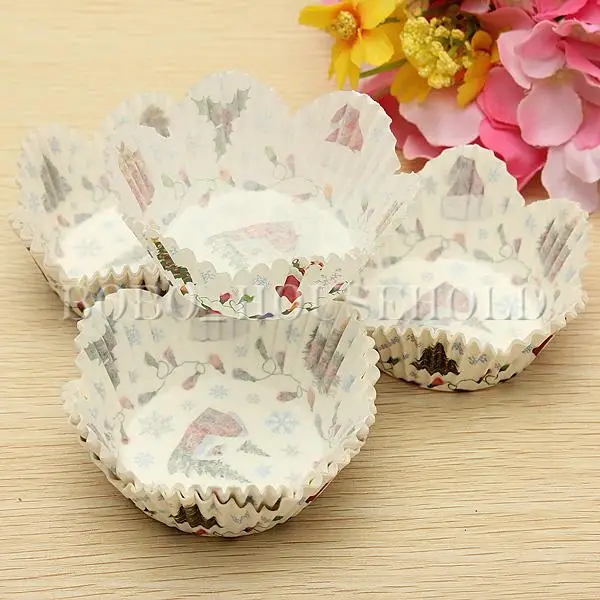 25Pcs Paper Cake Cup Baking Muffin CupCake Oven Baking Tools Colorful
