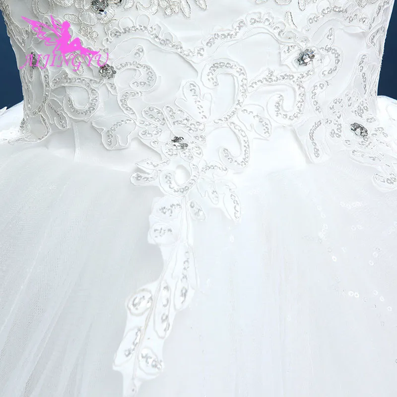 Vestido de Baile Rendas até Voltar Vestidos de Noiva Vestido de Casamento Aijingyu Branco Personalizado Novo Venda Quente Barato Formal Wk200 2021 3 Cheap Vestidos de Noiva