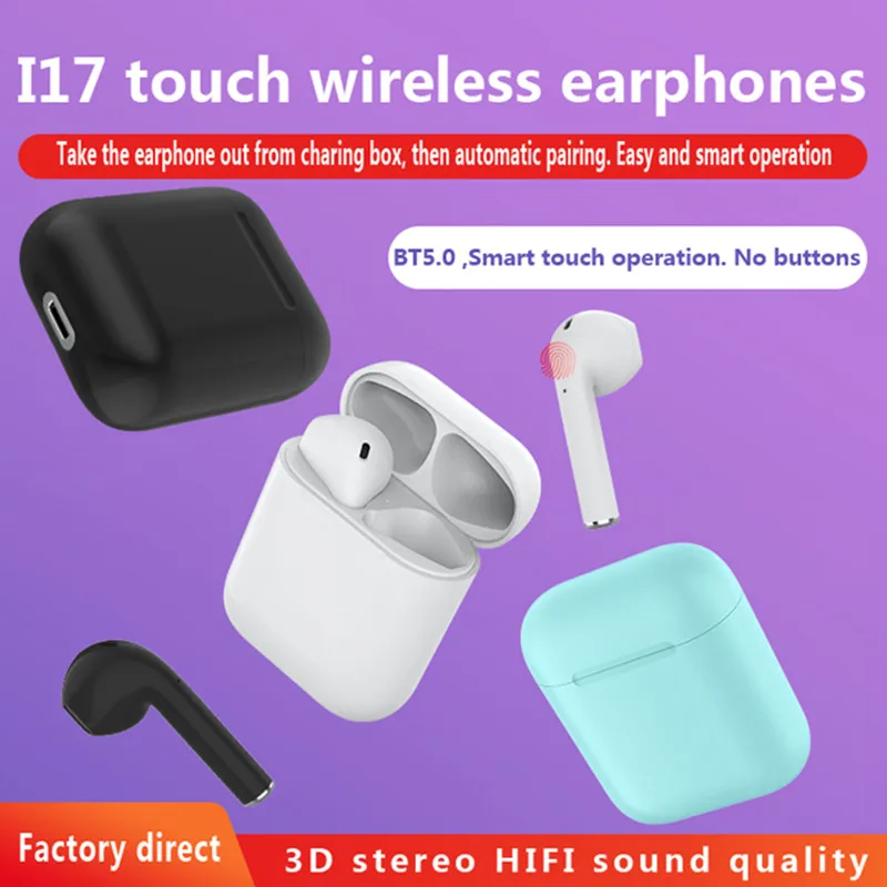 

2019 Original i17 TWS Touch Wireless Earphones Pods 2 Size 1:1 Bluetooth 5.0 Earbuds Hifi Stereo Headset For iPhone