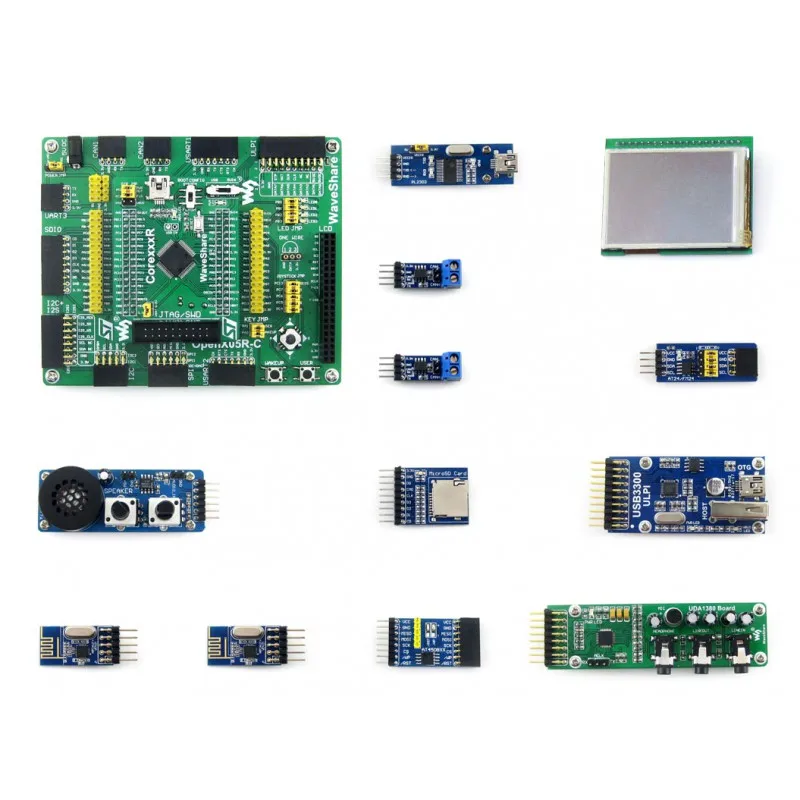 

Parts Open405R-C Package B=STM32 Board ARM Cortex-M4 STM32F405,STM32F405RGT6 MCU,STM32 Development Board + 10 Accessory Module K