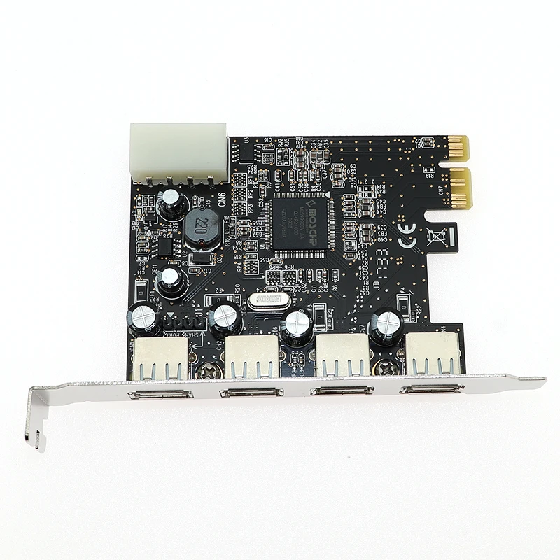 USB 2,0 PCIE PCI-Express x1 карта 4 внешних порта USB2.0 мощьip с 4pin блоком питания