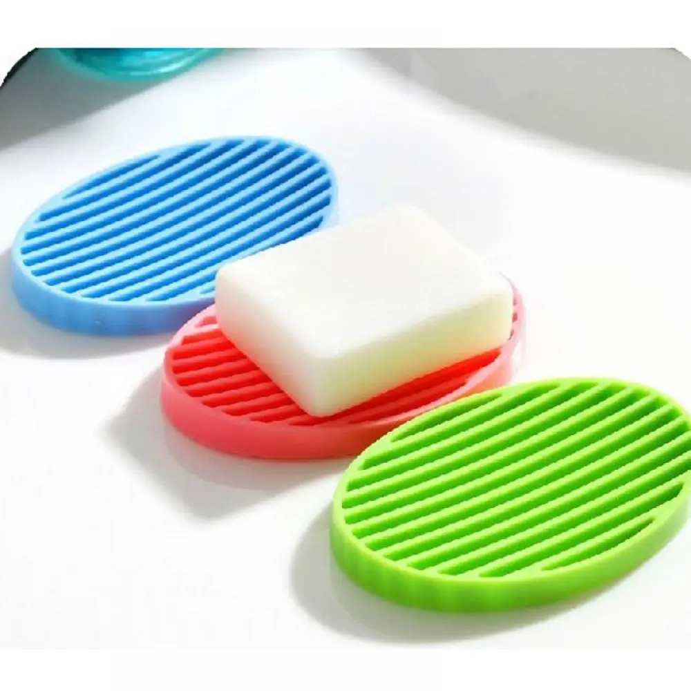 2017 New Creative Silicone Flexible Toilet Soap Holder Plate Bathroom