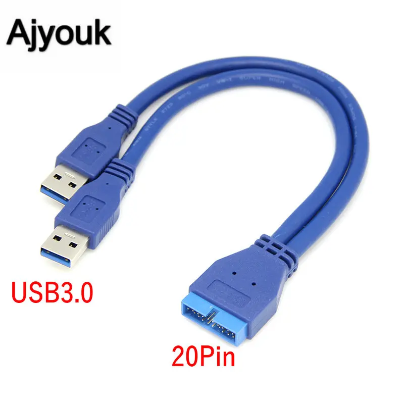 ShineBear Motherboard Mainboard 20Pin USB3.0 Female to Dual USB 3.0 A Female Data Cable Cord Panel Mount 50cm PC DIY Host Case Cable Length: 50cm ShineBear Motherboard Mainboard 20Pin USB3.0 Female to Dual USB 3.0 A Female Data Cable Cord Panel Mount 50cm PC DIY Host Case Cable Length: 50cm