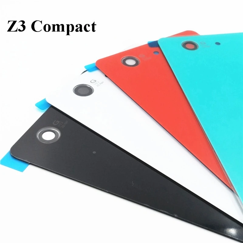 New Rear Door Battery Back Housing Glass Replacement Cover Case For Sony Xperia Z1 Z2 Z3 Z3 Compact Mini With Logo