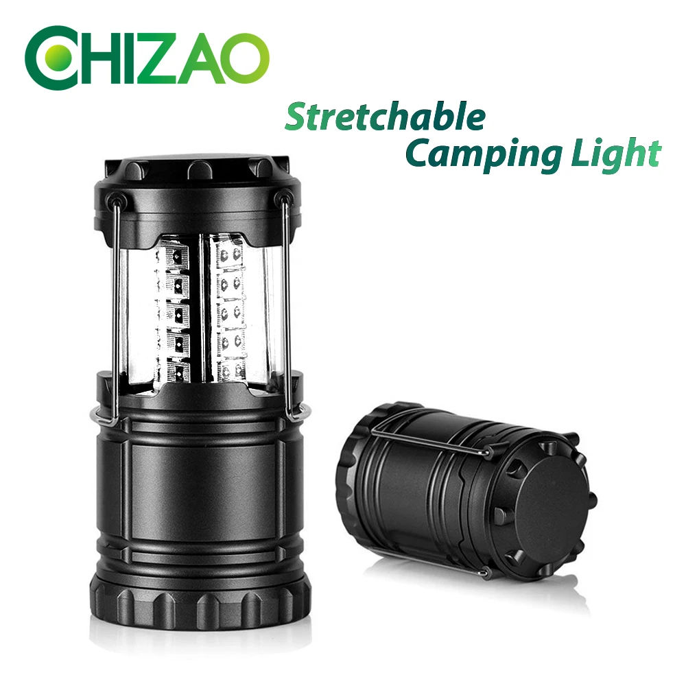 Kopen CHIZAO Hoge kwaliteit LED Stretching Camping Licht Emergency Klimmen Outdoor Vissen Tent Lamp Paraplu Nachtlampje Lantaarn