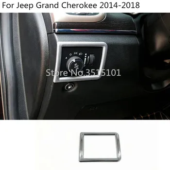 

Car stick ABS chrome front head fog light switch button trim frame 1pcs For Jeep Grand Cherokee 2014 2015 2016 2017 2018