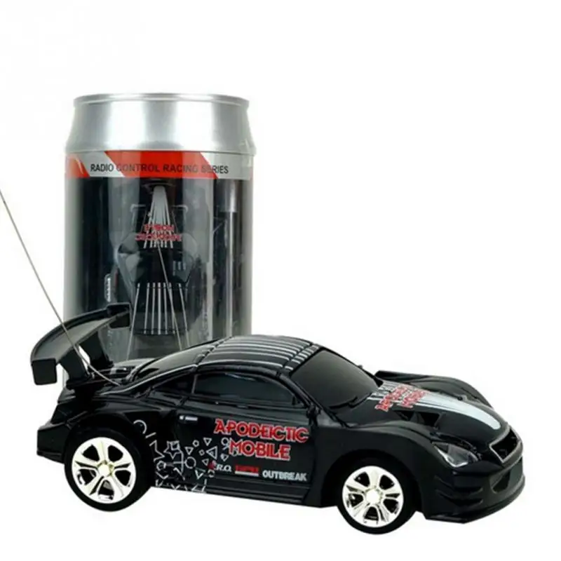 

Hot Sale Novelty Kids Multicolor Coke Can Mini Speed RC Radio Remote Control Micro Racing Car Toy Gift with Cool LED Head Lights