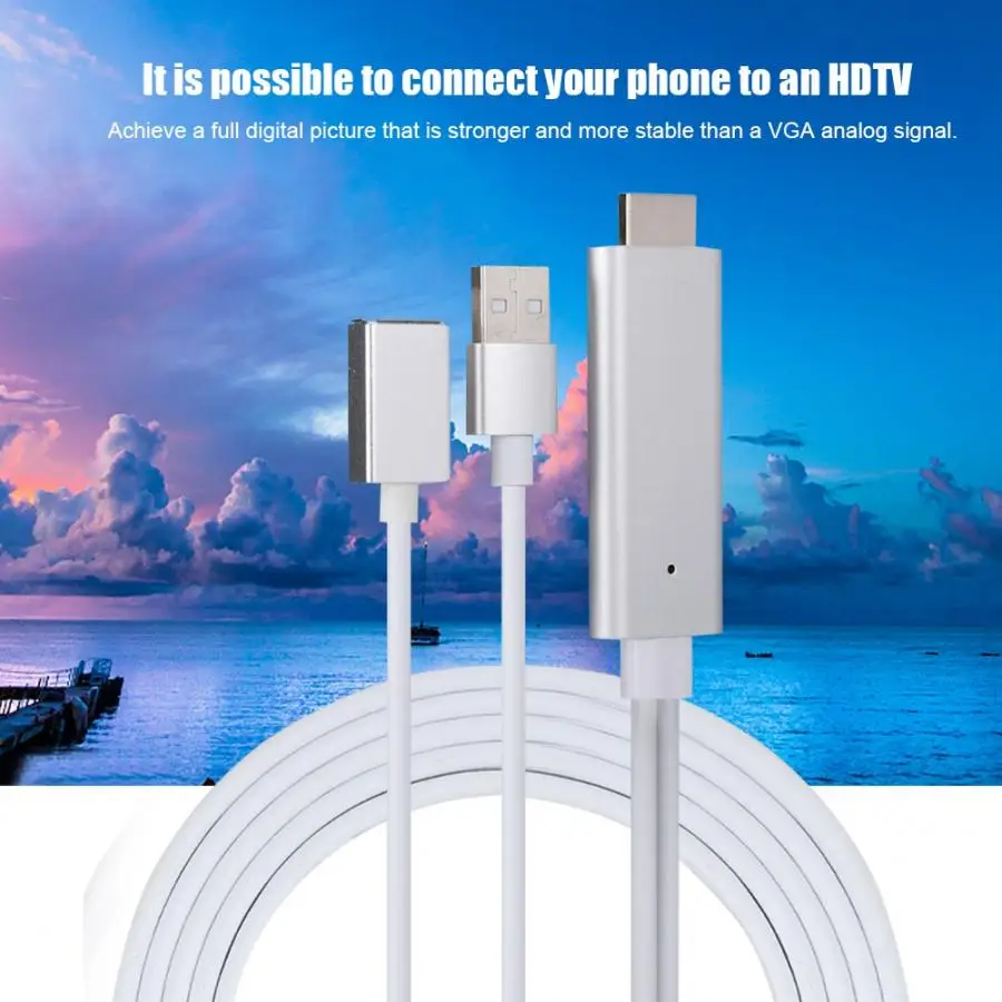 2 м Универсальный HDMI кабель USB Famale к HDMI Кабель-адаптер 1080 P HDTV подходит для Apple мобильных телефонов