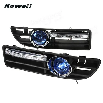 

KOWELL Fog Lights Grille For Volkswagen VW Golf JETTA BORA MK4 1999-2004 +Switch +Wiring Harness Bumper Car Lamps LED Bulbs