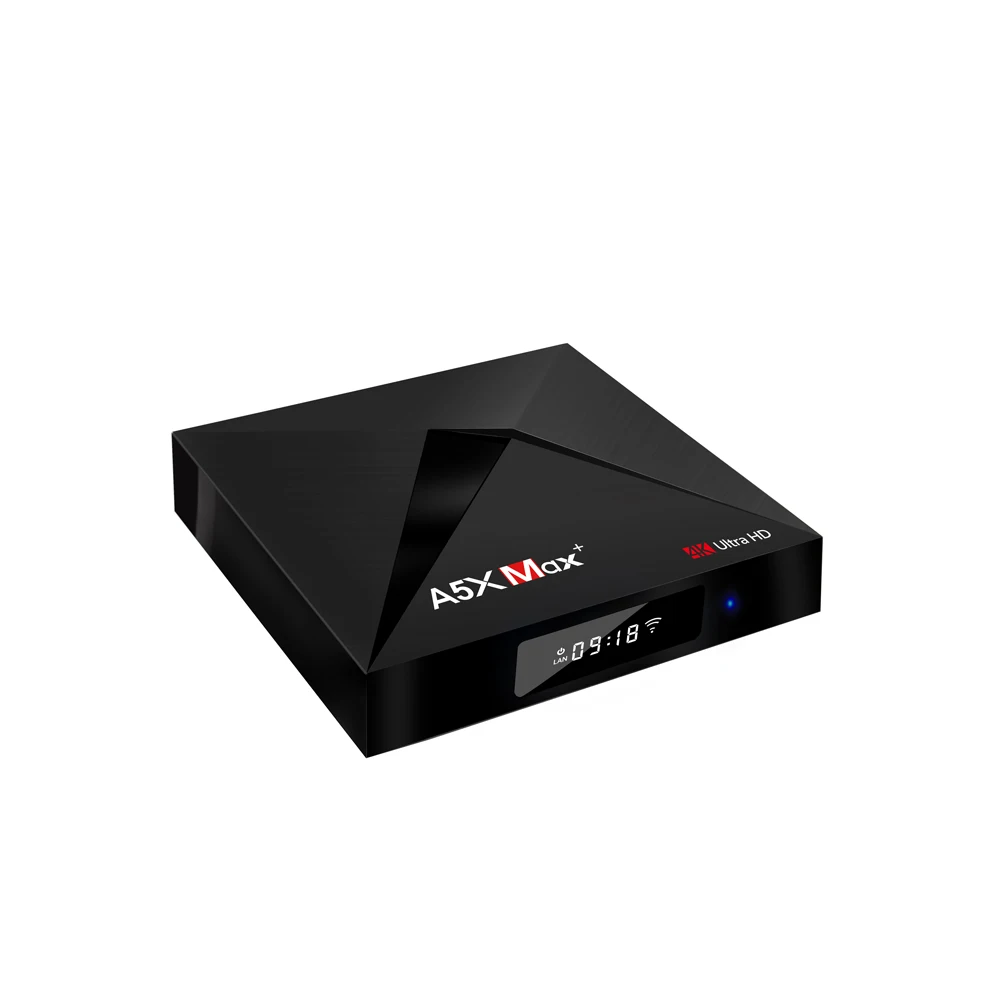 Newest A5X Max plus Smart Android 7.1 TV Box RK3328 4K VP9 H.265 HDR10 1000M LAN WiFi 4GB/32GB DLNA Miracast HD Media Player
