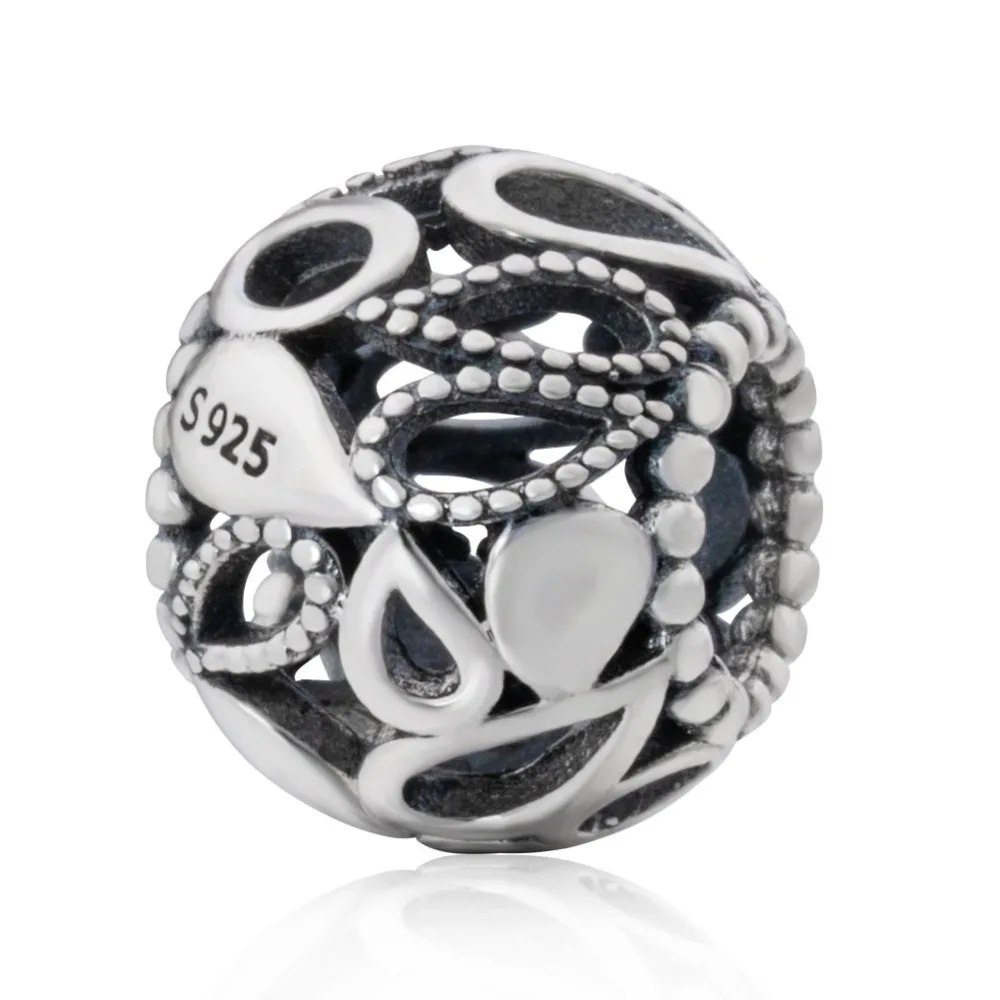 RainMarch Fits Pandora Charms Bracelet Original 925 Silver Bead Round Charms Wholesale Beads Female Jewelry Making Dropshipping (2)