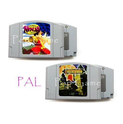 

64 bit PAL Version Video Game Cartridge Card Mystical Starring Goemon Castlevania English Language