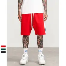 Г. Новая Летняя мужская мода ретро цвет в полоску штамп случайные свободные Шорты упругие педали Шорты сцены хип-хоп певица костюмы