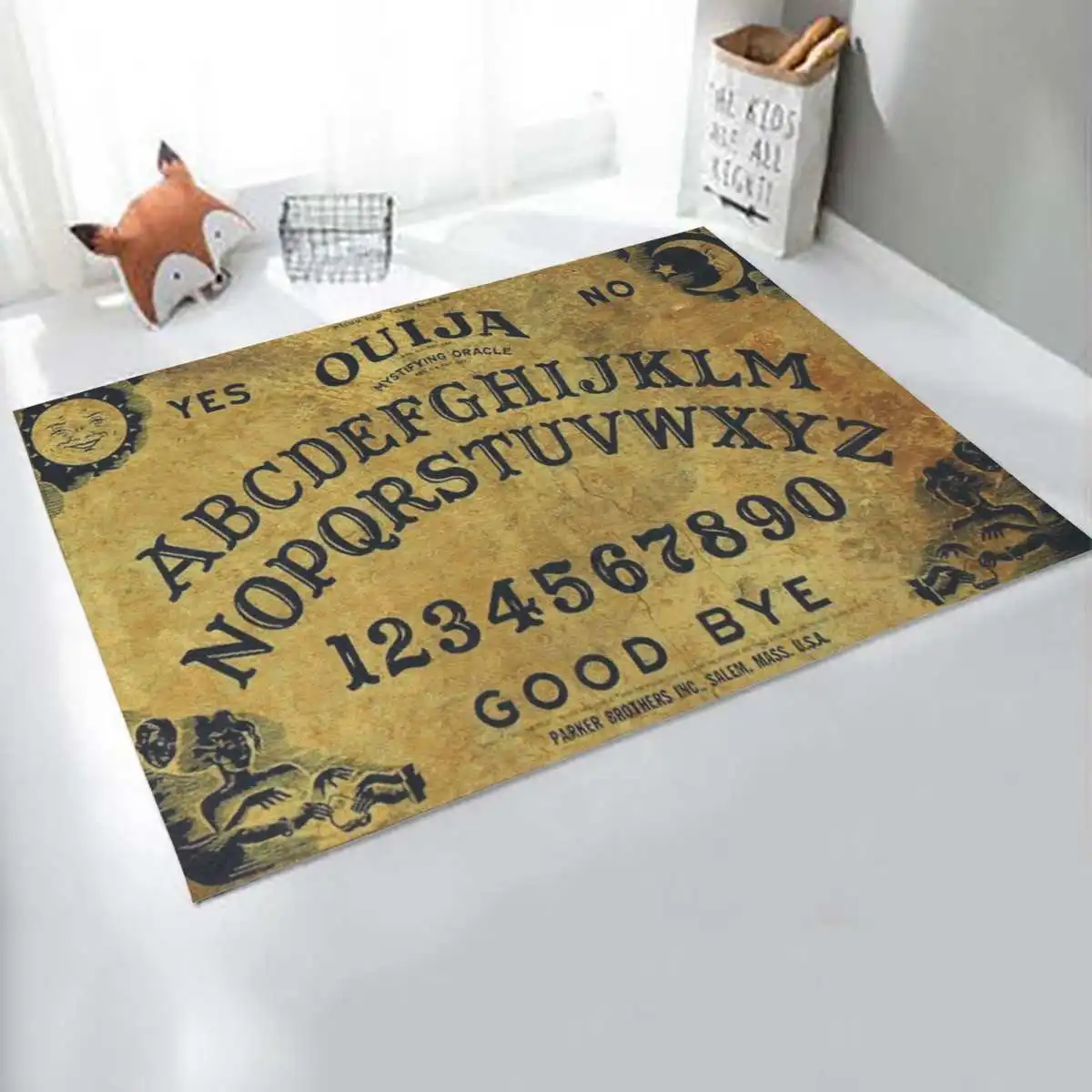 75x45 см Ouija доска из полиэфирного волокна коврик для двери художественный дизайн с рисунком ковер для зала спальни классный коврик нескользящий модный ковер