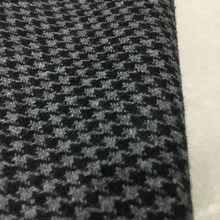 70% шерстяной твид Глубокий серый и черный тканый гусиные лапки 5" Ширина по метру