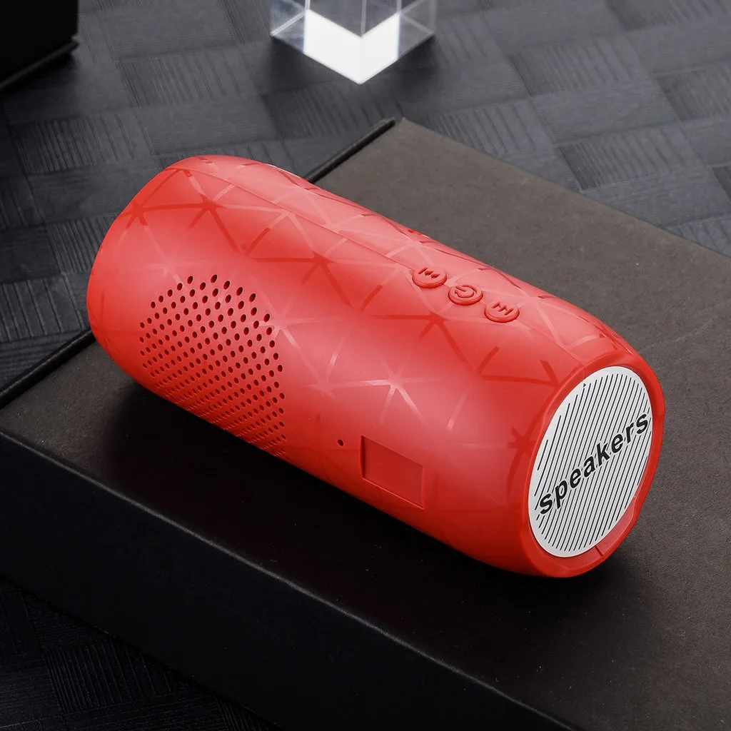 Портативный беспроводной Bluetooth динамик стерео полоса с TF FM радио сабвуфер вертикальный без потерь динамик#10 - Цвет: Красный