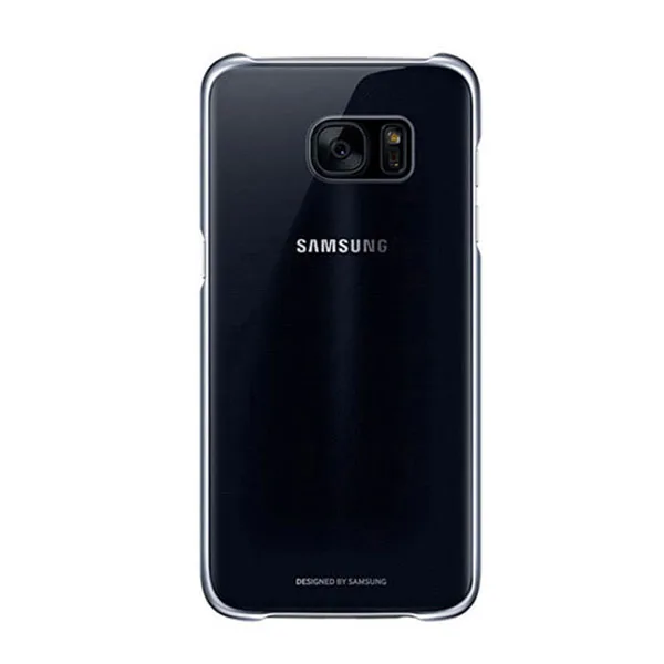 SAMSUNG прозрачный защитный чехол для телефона GALAXY S7 edge G9350 G9300 G930A G935F ультра тонкий защитный чехол - Цвет: Black