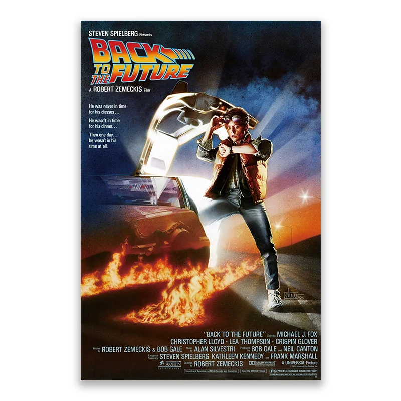 Back to the Future Movie Art Canvas Silk Poster Print 24x36 inch Wall Decor
