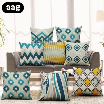 

AAG Flax Throw Pillow Modern Simple Geometric Home Decorative Cushion Couch Chair Seat Bed Sleeping Pillow Nap pillow 45x45cm