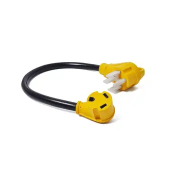 

BEESCLOVER 125V 50 Amp Male to 30 Amp Female Adapter RV Electrical Converter Cord Cable - 60cm Conversion Plug r30