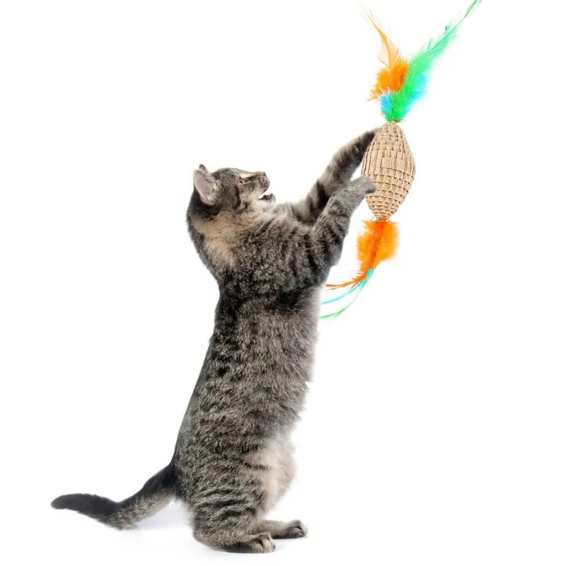 

Colorful Plush Cat Toys Animals Fake Mouse Paper Toys With Feather Mini Scratching Toy For Kitten Cats Cat Supplies