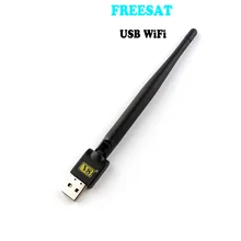 5PCS/Lot FREESAT USB WiFi with Antenna Work for Freesat V7 V8 Series Digital Satellite Receiver for TV Set Top Box Stable Signal