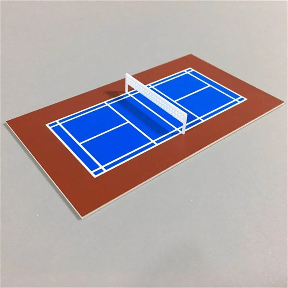 

Badminton Court Model 1:150 N Scale Badminton Field Model Scene World Building Models Sand Table Model Toy