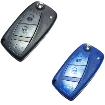 

Replacement 3 Button Remote Case Cover For FIAT 3 button Punto Ducato Stilo Panda Flip Folding Blue Black Button Car Key Shell