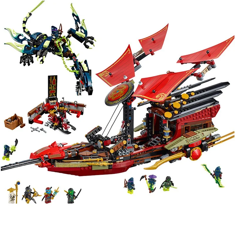 

06020 The Final Flight of Destiny's Bounty 1325Pcs Ninjagoed Building Blocks Toys For Children Compatible Legoings 70738 Bricks