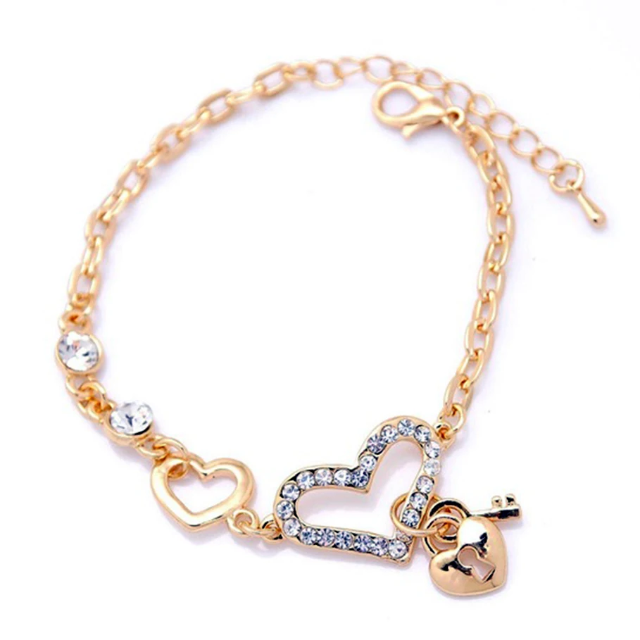 Heart Shape Charm Bracelets font b Jewelry b font for Women font b Fashion b font