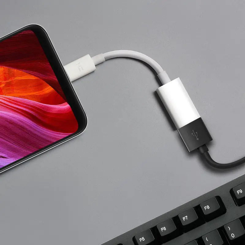 Original xiaomi zmi otg cable usb type c to usb 3.0 adapter for samsung galaxy s8 s9 huawei oneplus 6 macbook pro usb c adapter