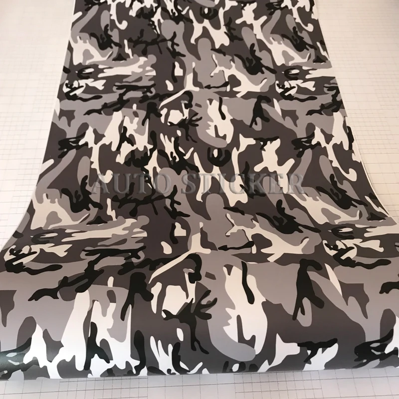 black white gray camo vinyl car wraps car sticker 1