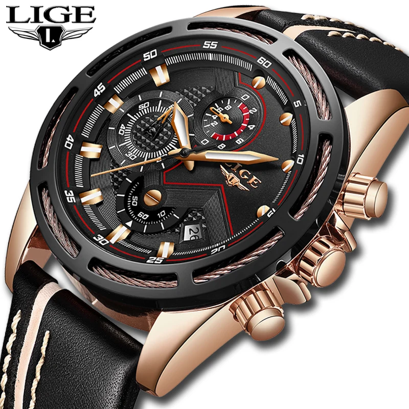 Relogio Masculino LIGE Mens Watches Top Brand Luxury Fashion Casual