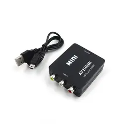 1080P HDMI Mini VGA для RCA AV Композитный адаптер конвертер с 3,5 мм аудио VGA2AV/CVBS + аудио к ПК HDTV конвертер