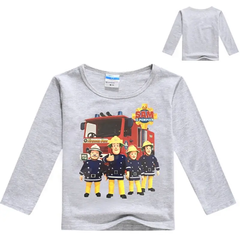 Пожарный футболка Дядя Сэм Демисезонный с длинным рукавом детская футболка летние детские топы с принтом «Mama's Boy» модная детская одежда Топ fser4e - Цвет: color at picture