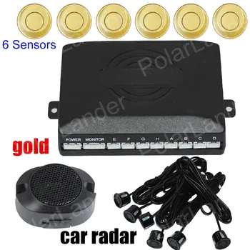 

Factory Price Car Parking Sensor Assistance Reverse Backup Radar System 6 Sensors 9 colors for option 12V auto