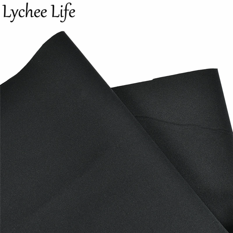 Lychee Life черная Неопреновая ткань 45x143,5 см SBR Неопреновая Ткань DIY Ручная работа швейная одежда аксессуары для одежды принадлежности