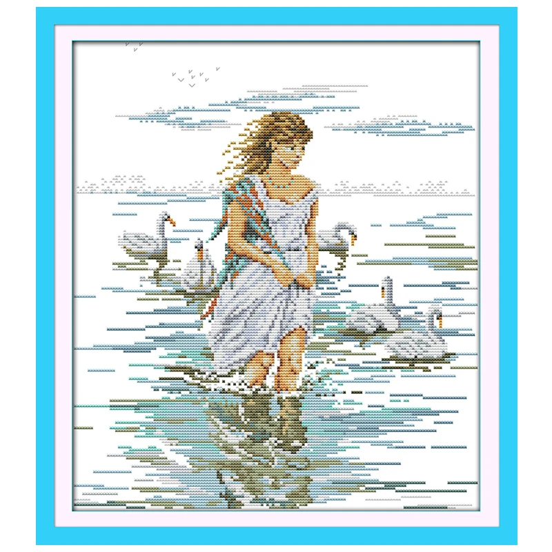 the goose girl s Counted Cross Stitch DIY 11CT 14CT Cross Stitch Set Wholesale Cross Stitch Kits