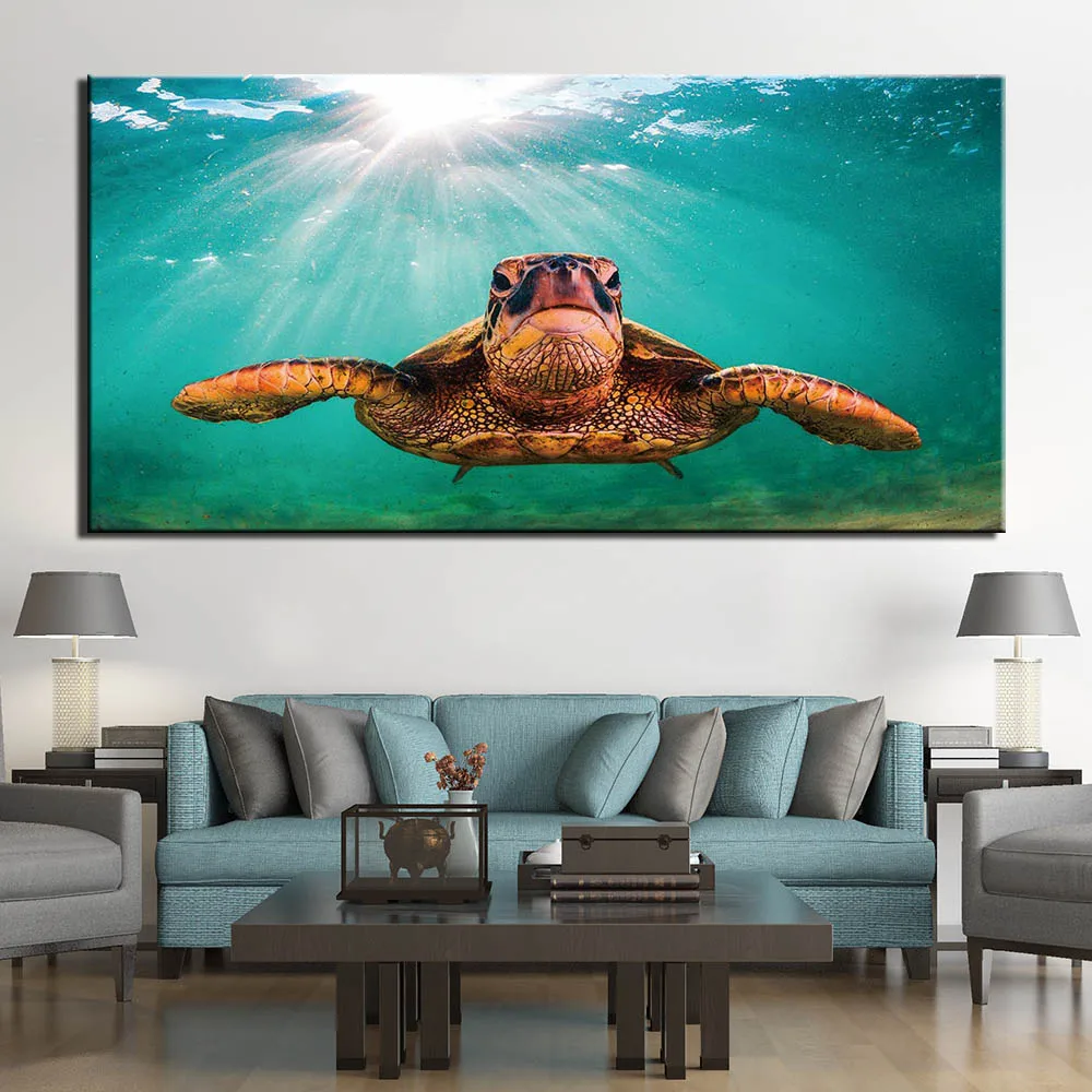 

Frame Pictures Home Decor Living Room 1 Panel Animal Turtle HD Printed Modern Canvas Painting Wall Art Modular Poster