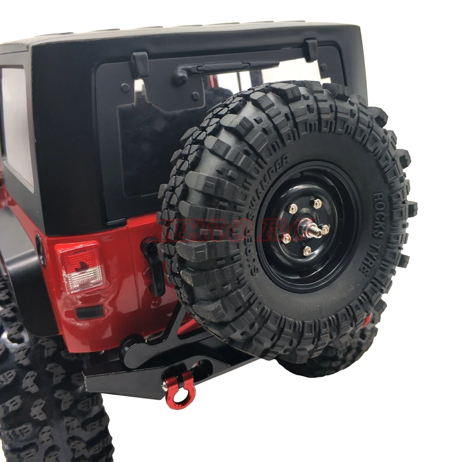 Алюминиевый передний задний бампер Bull БАР W/запасная шина для 1:10 Axial SCX10 JEEP SCX10 II RC автомобиль