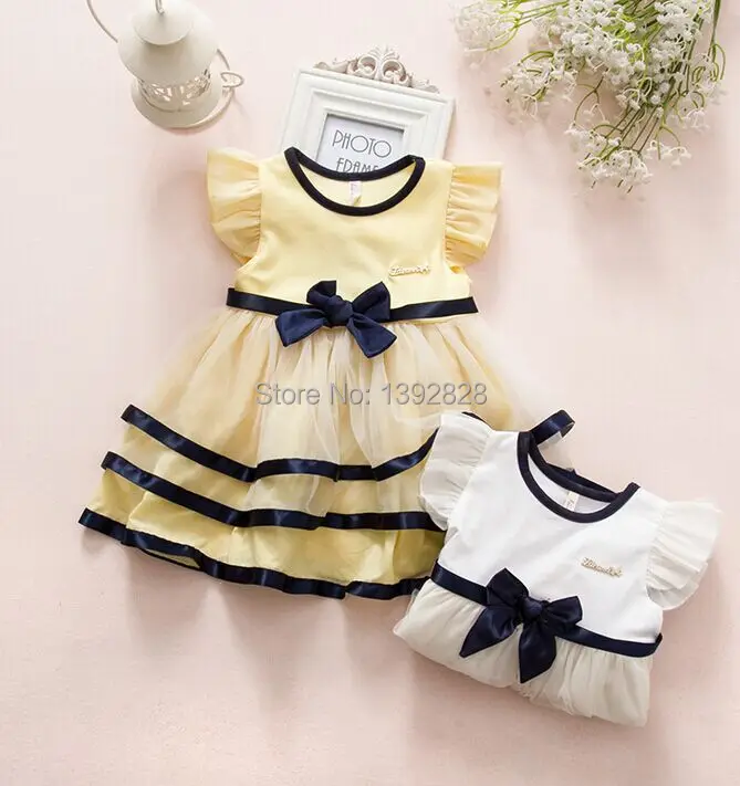 England Style Cotton Sleeveless Children Baby Girls Dress 2015 Summer