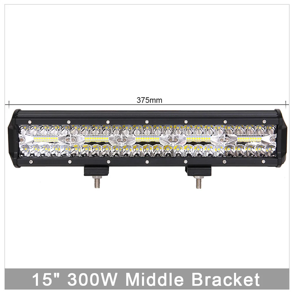 300W Combo Beam x1 60 Вт 120 Вт 180 Вт 4х4 внедорожный светодиодный светильник Бар для автомобилей комбинированный лучи внедорожник ATV Трактор Лодка б/у экскаватор 12V 24V Подсветка - Цвет: 300W Combo Beam x1