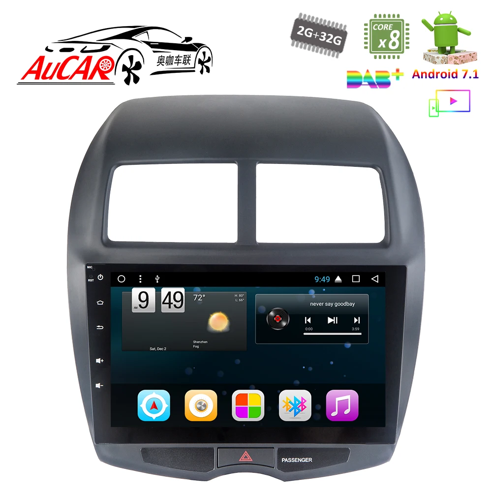 Android 7 1 10 &quotАвтомобильный dvd-плеер GPS навигационная система для Peugeot 4008 2012 2013 1024*600