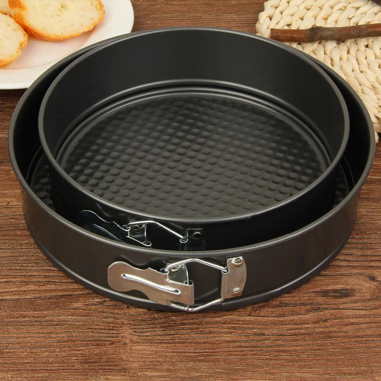 2Sizes 22cm 26cm Round Carbon Steel Nonstick Bakeware Springform Pan