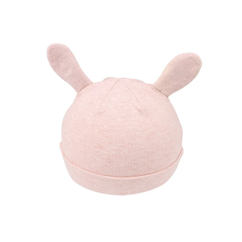 Cotton Newborn Baby Hat With Ears Cartoon Rabbit Soft Baby Beanie Boys Girls Tire Cap Solid Comfortable Newborn Beanie Hat 2018 (12)