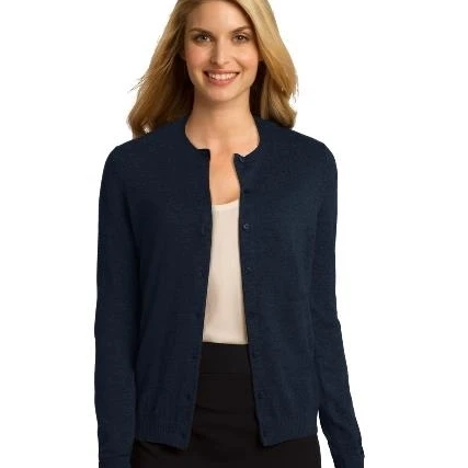 Port Authority LSW287 Ladies Cardigan Sweater Navy - Medium (1)